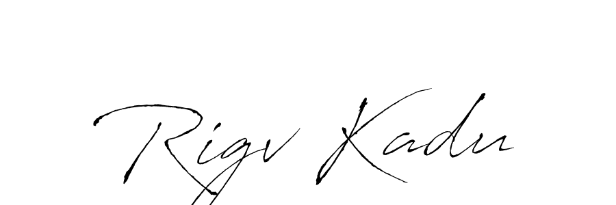 How to make Rigv Kadu name signature. Use Antro_Vectra style for creating short signs online. This is the latest handwritten sign. Rigv Kadu signature style 6 images and pictures png