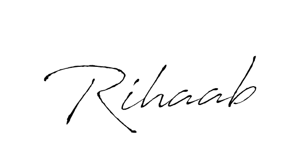 The best way (Antro_Vectra) to make a short signature is to pick only two or three words in your name. The name Rihaab include a total of six letters. For converting this name. Rihaab signature style 6 images and pictures png