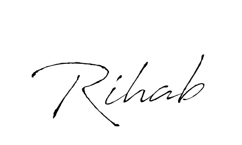 Create a beautiful signature design for name Rihab. With this signature (Antro_Vectra) fonts, you can make a handwritten signature for free. Rihab signature style 6 images and pictures png