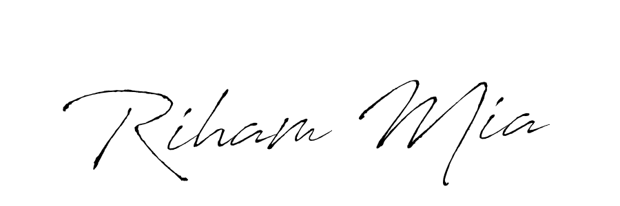 How to make Riham Mia signature? Antro_Vectra is a professional autograph style. Create handwritten signature for Riham Mia name. Riham Mia signature style 6 images and pictures png