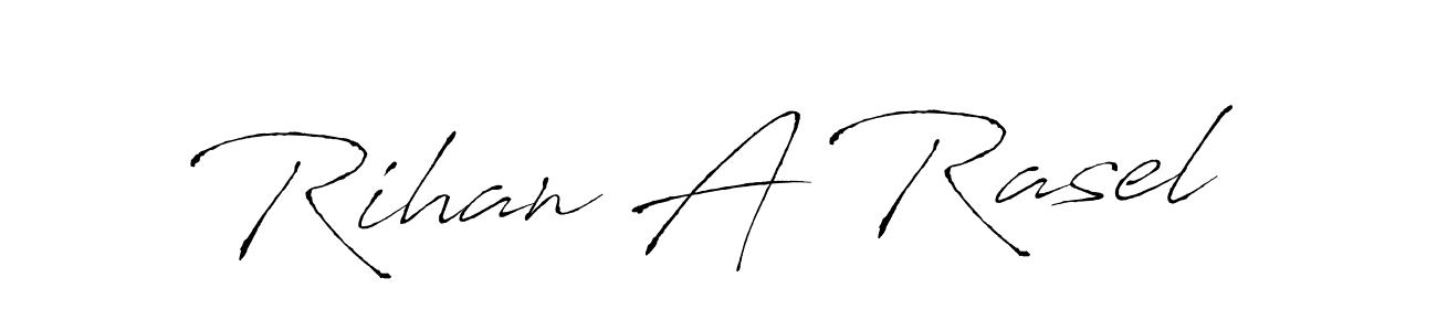 Rihan A Rasel stylish signature style. Best Handwritten Sign (Antro_Vectra) for my name. Handwritten Signature Collection Ideas for my name Rihan A Rasel. Rihan A Rasel signature style 6 images and pictures png