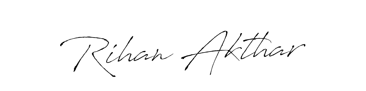 Design your own signature with our free online signature maker. With this signature software, you can create a handwritten (Antro_Vectra) signature for name Rihan Akthar. Rihan Akthar signature style 6 images and pictures png
