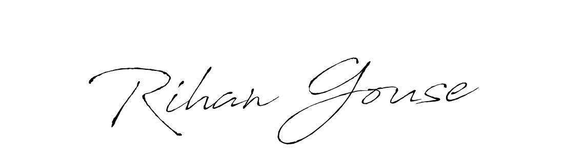 Use a signature maker to create a handwritten signature online. With this signature software, you can design (Antro_Vectra) your own signature for name Rihan Gouse. Rihan Gouse signature style 6 images and pictures png