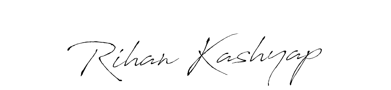 Make a beautiful signature design for name Rihan Kashyap. With this signature (Antro_Vectra) style, you can create a handwritten signature for free. Rihan Kashyap signature style 6 images and pictures png