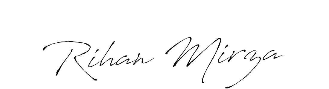 It looks lik you need a new signature style for name Rihan Mirza. Design unique handwritten (Antro_Vectra) signature with our free signature maker in just a few clicks. Rihan Mirza signature style 6 images and pictures png