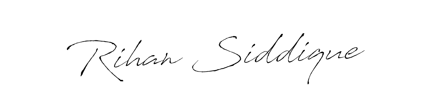 Make a short Rihan Siddique signature style. Manage your documents anywhere anytime using Antro_Vectra. Create and add eSignatures, submit forms, share and send files easily. Rihan Siddique signature style 6 images and pictures png