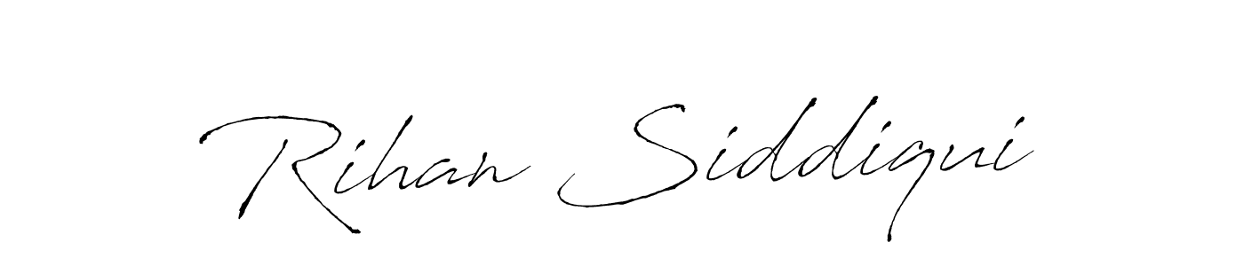 Use a signature maker to create a handwritten signature online. With this signature software, you can design (Antro_Vectra) your own signature for name Rihan Siddiqui. Rihan Siddiqui signature style 6 images and pictures png