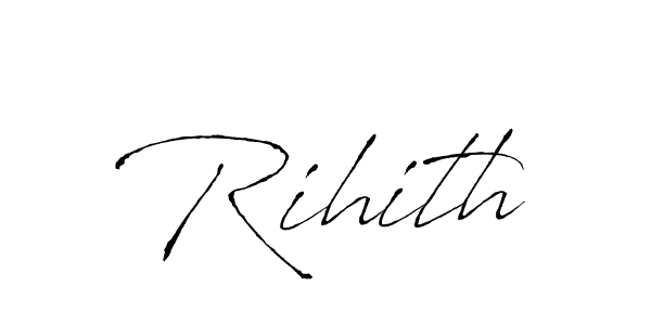 Antro_Vectra is a professional signature style that is perfect for those who want to add a touch of class to their signature. It is also a great choice for those who want to make their signature more unique. Get Rihith name to fancy signature for free. Rihith signature style 6 images and pictures png