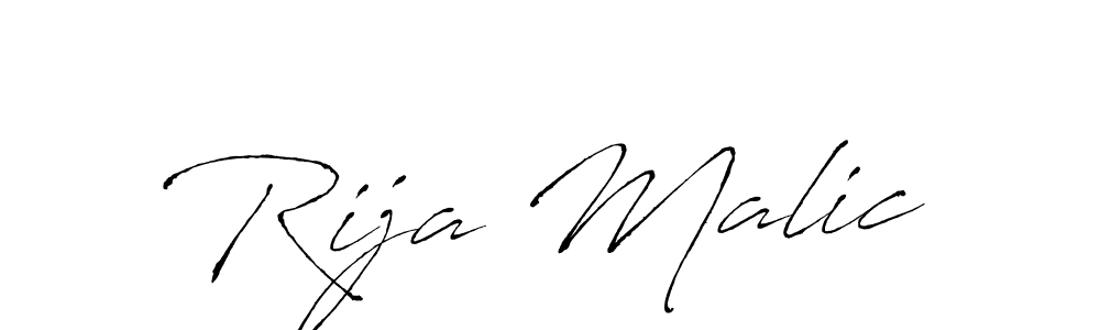 Create a beautiful signature design for name Rija Malic. With this signature (Antro_Vectra) fonts, you can make a handwritten signature for free. Rija Malic signature style 6 images and pictures png