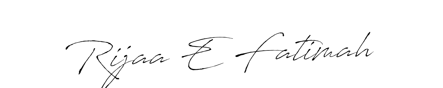 Make a beautiful signature design for name Rijaa E Fatimah. With this signature (Antro_Vectra) style, you can create a handwritten signature for free. Rijaa E Fatimah signature style 6 images and pictures png