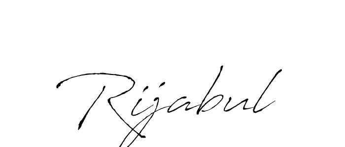 Make a beautiful signature design for name Rijabul. With this signature (Antro_Vectra) style, you can create a handwritten signature for free. Rijabul signature style 6 images and pictures png