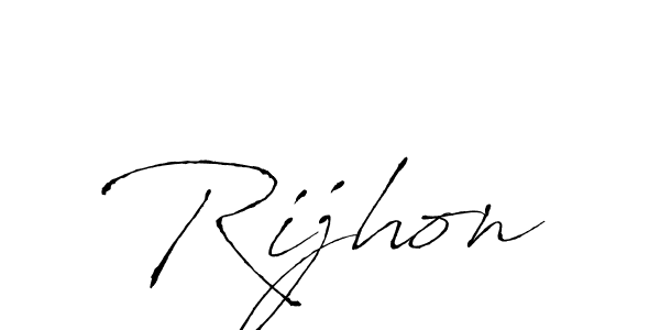 Create a beautiful signature design for name Rijhon. With this signature (Antro_Vectra) fonts, you can make a handwritten signature for free. Rijhon signature style 6 images and pictures png