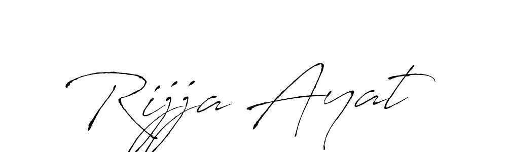 How to make Rijja Ayat name signature. Use Antro_Vectra style for creating short signs online. This is the latest handwritten sign. Rijja Ayat signature style 6 images and pictures png