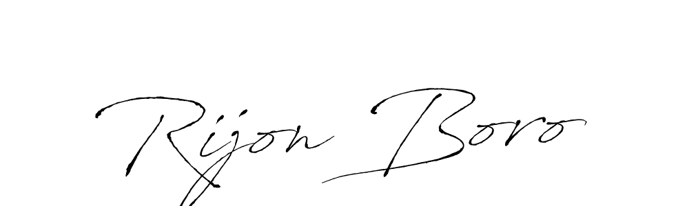 The best way (Antro_Vectra) to make a short signature is to pick only two or three words in your name. The name Rijon Boro include a total of six letters. For converting this name. Rijon Boro signature style 6 images and pictures png