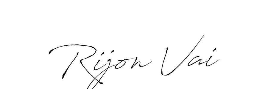 Design your own signature with our free online signature maker. With this signature software, you can create a handwritten (Antro_Vectra) signature for name Rijon Vai. Rijon Vai signature style 6 images and pictures png