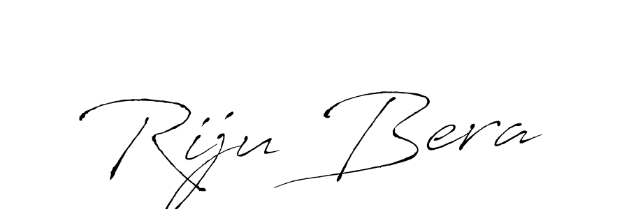 Design your own signature with our free online signature maker. With this signature software, you can create a handwritten (Antro_Vectra) signature for name Riju Bera. Riju Bera signature style 6 images and pictures png