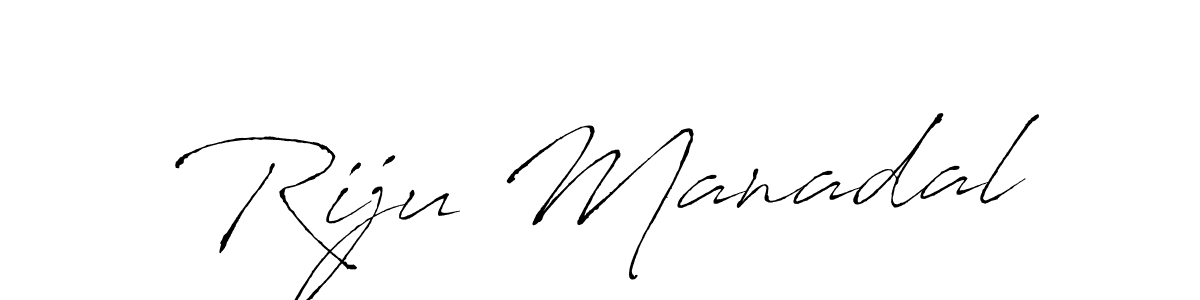 How to make Riju Manadal signature? Antro_Vectra is a professional autograph style. Create handwritten signature for Riju Manadal name. Riju Manadal signature style 6 images and pictures png