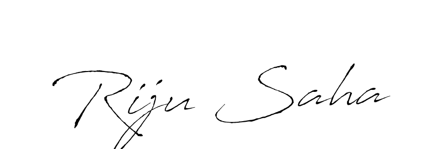 Make a beautiful signature design for name Riju Saha. With this signature (Antro_Vectra) style, you can create a handwritten signature for free. Riju Saha signature style 6 images and pictures png