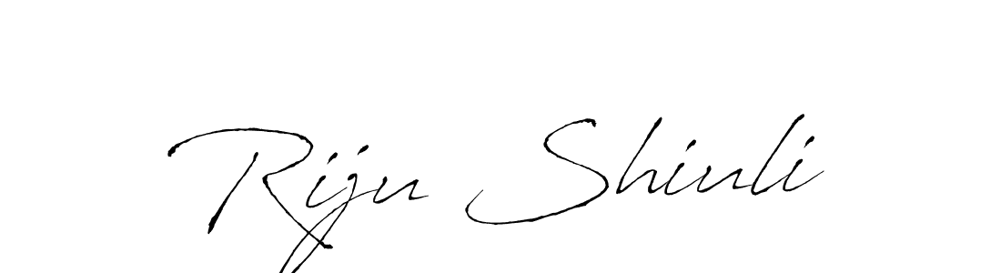 How to make Riju Shiuli name signature. Use Antro_Vectra style for creating short signs online. This is the latest handwritten sign. Riju Shiuli signature style 6 images and pictures png