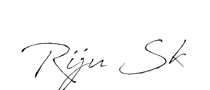 Create a beautiful signature design for name Riju Sk. With this signature (Antro_Vectra) fonts, you can make a handwritten signature for free. Riju Sk signature style 6 images and pictures png