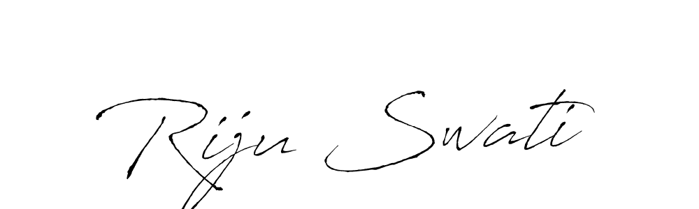 How to make Riju Swati name signature. Use Antro_Vectra style for creating short signs online. This is the latest handwritten sign. Riju Swati signature style 6 images and pictures png