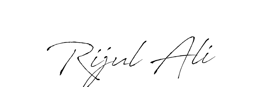 How to make Rijul Ali name signature. Use Antro_Vectra style for creating short signs online. This is the latest handwritten sign. Rijul Ali signature style 6 images and pictures png