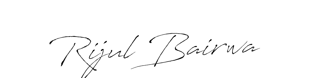 Rijul Bairwa stylish signature style. Best Handwritten Sign (Antro_Vectra) for my name. Handwritten Signature Collection Ideas for my name Rijul Bairwa. Rijul Bairwa signature style 6 images and pictures png