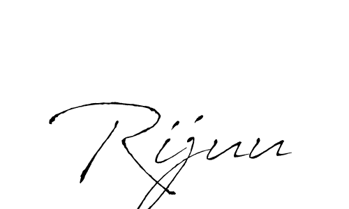 Make a beautiful signature design for name Rijuu. With this signature (Antro_Vectra) style, you can create a handwritten signature for free. Rijuu signature style 6 images and pictures png