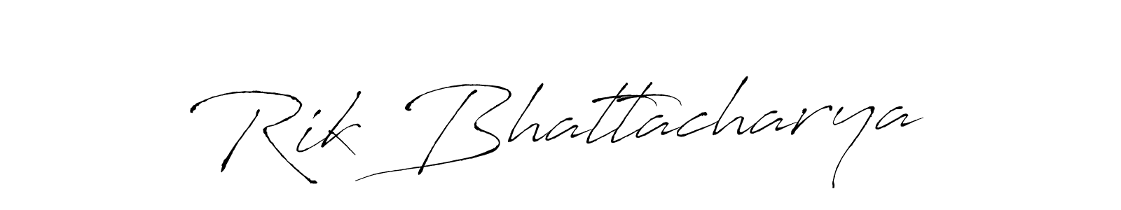 Design your own signature with our free online signature maker. With this signature software, you can create a handwritten (Antro_Vectra) signature for name Rik Bhattacharya. Rik Bhattacharya signature style 6 images and pictures png