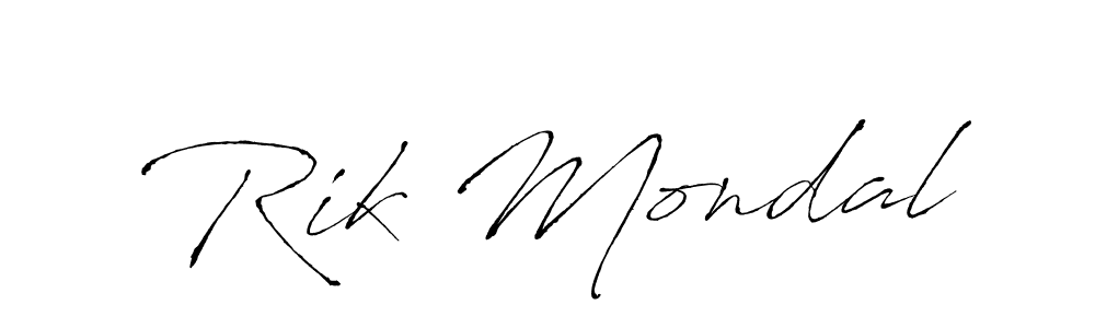 Create a beautiful signature design for name Rik Mondal. With this signature (Antro_Vectra) fonts, you can make a handwritten signature for free. Rik Mondal signature style 6 images and pictures png