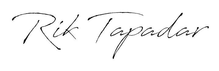 Explore multiple handwriting variations for Rik Tapadar including this stunning Antro_Vectra design. Free to use across all platforms. Rik Tapadar signature style 6 images and pictures png