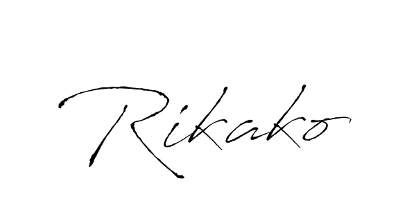 How to make Rikako name signature. Use Antro_Vectra style for creating short signs online. This is the latest handwritten sign. Rikako signature style 6 images and pictures png