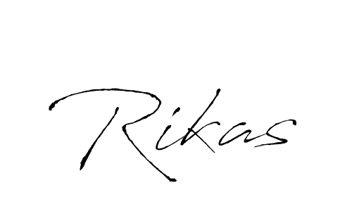 Rikas stylish signature style. Best Handwritten Sign (Antro_Vectra) for my name. Handwritten Signature Collection Ideas for my name Rikas. Rikas signature style 6 images and pictures png