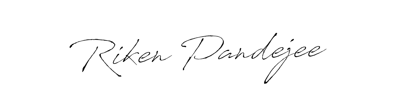 Make a beautiful signature design for name Riken Pandejee. With this signature (Antro_Vectra) style, you can create a handwritten signature for free. Riken Pandejee signature style 6 images and pictures png