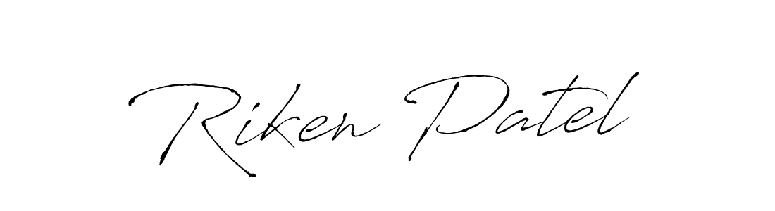 Design your own signature with our free online signature maker. With this signature software, you can create a handwritten (Antro_Vectra) signature for name Riken Patel. Riken Patel signature style 6 images and pictures png