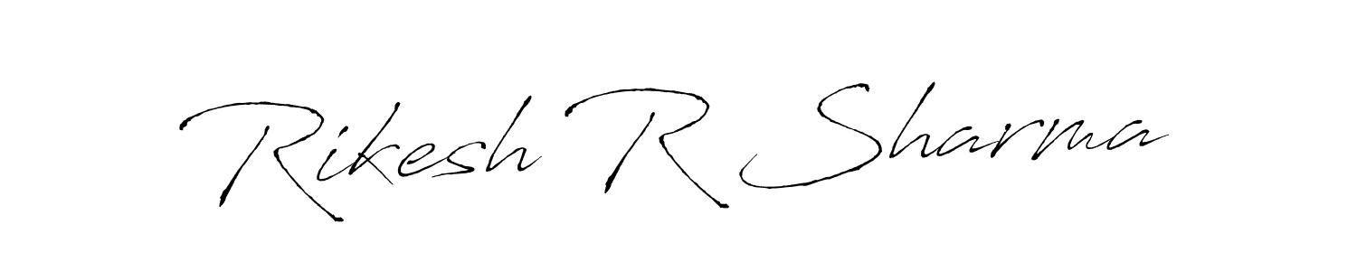 How to make Rikesh R Sharma signature? Antro_Vectra is a professional autograph style. Create handwritten signature for Rikesh R Sharma name. Rikesh R Sharma signature style 6 images and pictures png