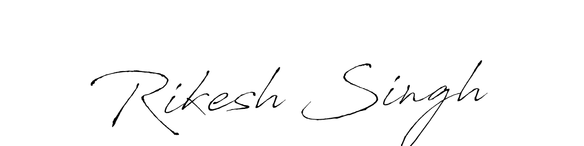 Rikesh Singh stylish signature style. Best Handwritten Sign (Antro_Vectra) for my name. Handwritten Signature Collection Ideas for my name Rikesh Singh. Rikesh Singh signature style 6 images and pictures png