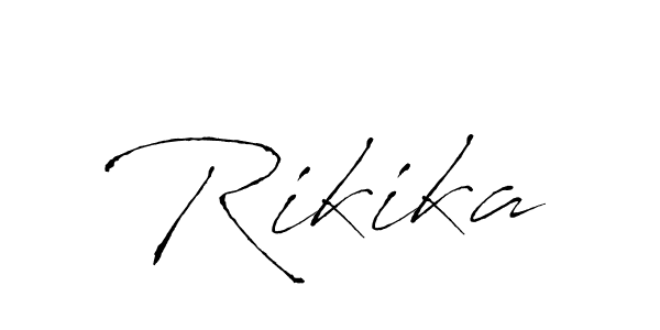 Design your own signature with our free online signature maker. With this signature software, you can create a handwritten (Antro_Vectra) signature for name Rikika. Rikika signature style 6 images and pictures png