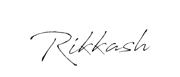 Design your own signature with our free online signature maker. With this signature software, you can create a handwritten (Antro_Vectra) signature for name Rikkash. Rikkash signature style 6 images and pictures png