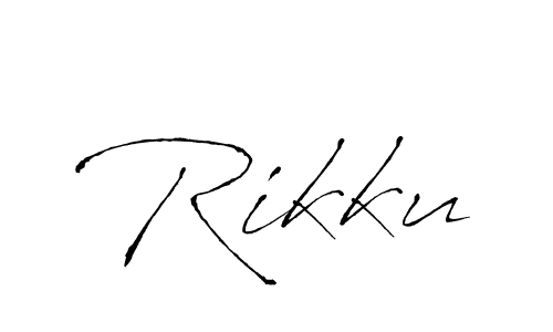 Design your own signature with our free online signature maker. With this signature software, you can create a handwritten (Antro_Vectra) signature for name Rikku. Rikku signature style 6 images and pictures png