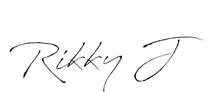 Design your own signature with our free online signature maker. With this signature software, you can create a handwritten (Antro_Vectra) signature for name Rikky J. Rikky J signature style 6 images and pictures png