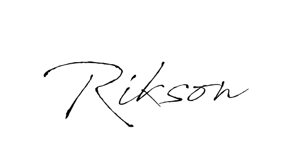 Make a beautiful signature design for name Rikson. With this signature (Antro_Vectra) style, you can create a handwritten signature for free. Rikson signature style 6 images and pictures png