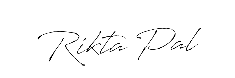 How to make Rikta Pal name signature. Use Antro_Vectra style for creating short signs online. This is the latest handwritten sign. Rikta Pal signature style 6 images and pictures png