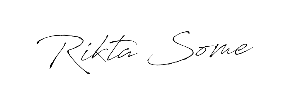 Create a beautiful signature design for name Rikta Some. With this signature (Antro_Vectra) fonts, you can make a handwritten signature for free. Rikta Some signature style 6 images and pictures png