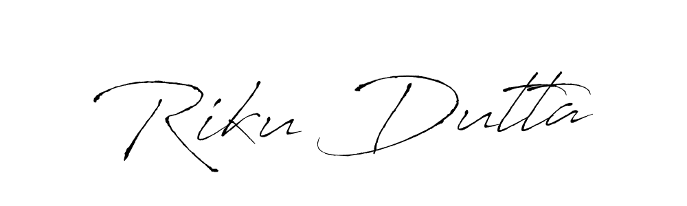Make a beautiful signature design for name Riku Dutta. With this signature (Antro_Vectra) style, you can create a handwritten signature for free. Riku Dutta signature style 6 images and pictures png
