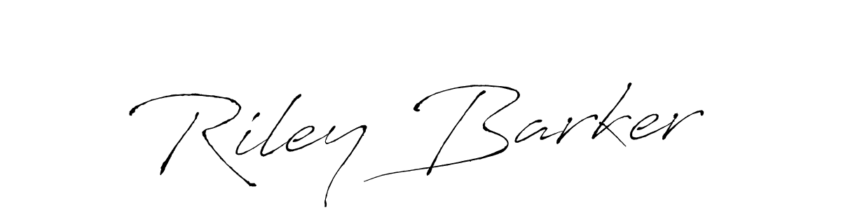 How to make Riley Barker name signature. Use Antro_Vectra style for creating short signs online. This is the latest handwritten sign. Riley Barker signature style 6 images and pictures png