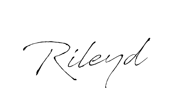 Make a beautiful signature design for name Rileyd. With this signature (Antro_Vectra) style, you can create a handwritten signature for free. Rileyd signature style 6 images and pictures png