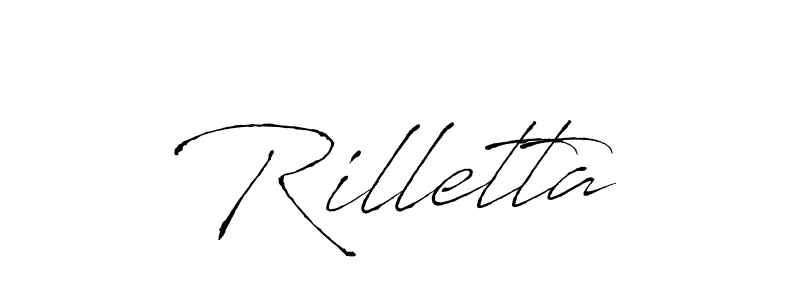 You should practise on your own different ways (Antro_Vectra) to write your name (Rilletta) in signature. don't let someone else do it for you. Rilletta signature style 6 images and pictures png