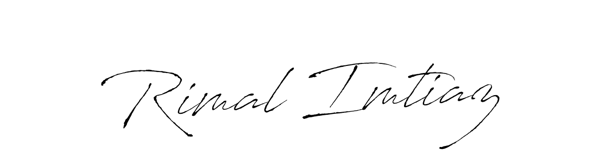 How to make Rimal Imtiaz name signature. Use Antro_Vectra style for creating short signs online. This is the latest handwritten sign. Rimal Imtiaz signature style 6 images and pictures png