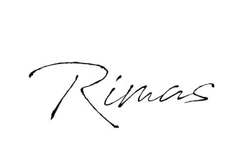 Design your own signature with our free online signature maker. With this signature software, you can create a handwritten (Antro_Vectra) signature for name Rimas. Rimas signature style 6 images and pictures png